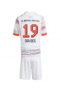 Fotbalové Dres Bayern Munich Alphonso Davies #19 Dětské Venkovní Oblečení 2025-26 Krátký Rukáv (+ trenýrky)